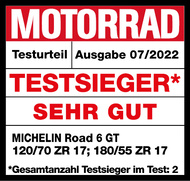 MICHELIN Road 6 GT Testsieger Motorrad