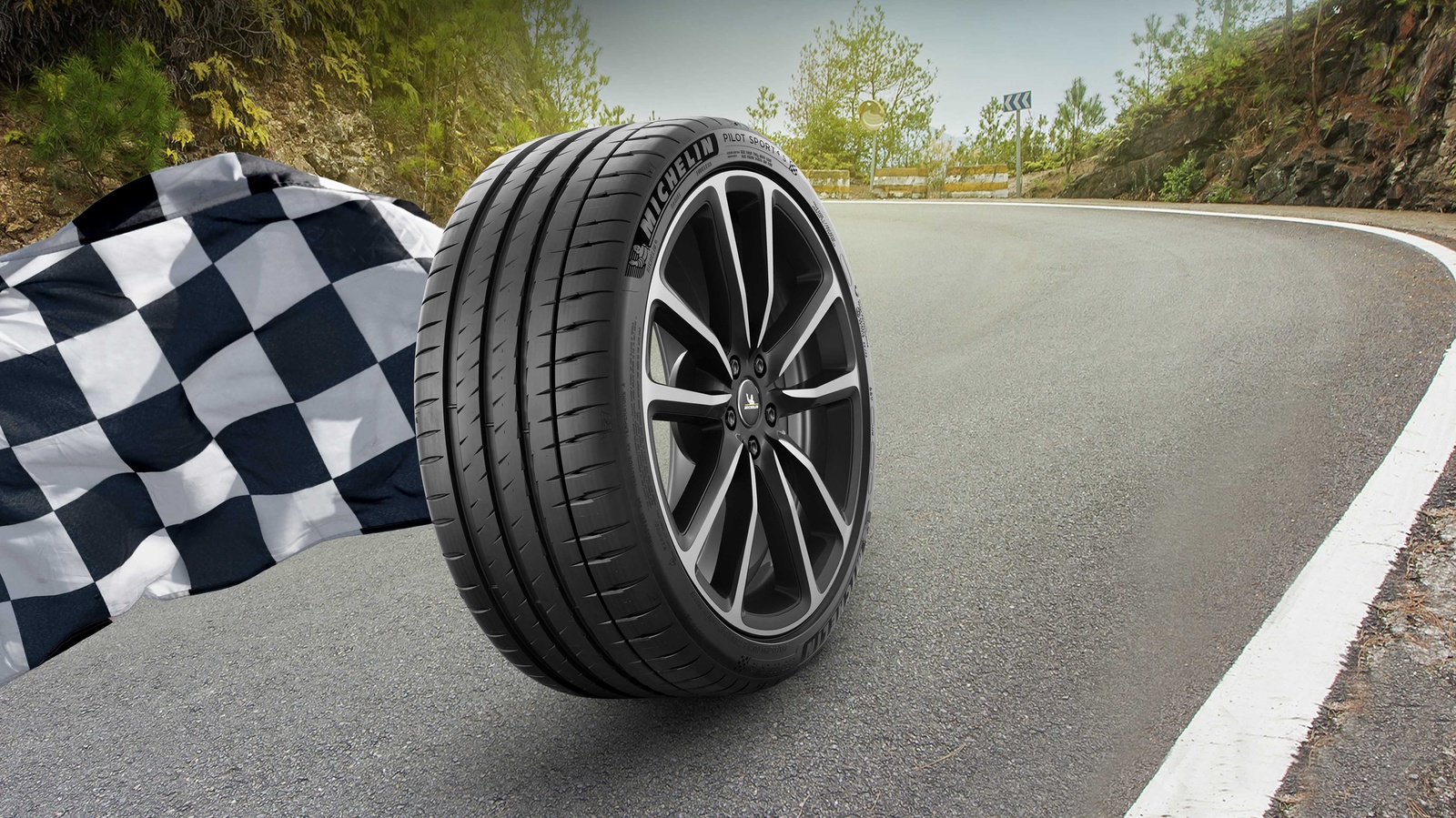 default title Banner Michelin con immagine ruota e pneumatico MICHELIN PILOT SPORT