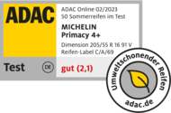 MICHELIN Primacy 4+ 2023 ADAC Gut + Umweltsiegel