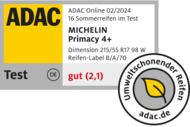 MICHELIN Primacy 4+ 2024 ADAC Gut + Umweltsiegel