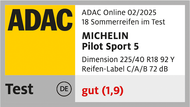 MICHELIN Pilot Sport 5: ADAC 2025 – Testnote GUT