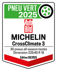 2025 AutoBild Pneus Vert MICHELIN CrossClimate 3
