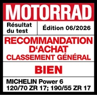 2026 MOTORRAD Recommandation d'achat Bien MICHELIN Power 6