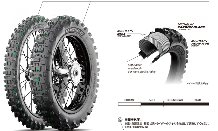 日本ミシュランタイヤ、2輪タイヤの新製品「MICHELIN ENDURO MEDIUM 2